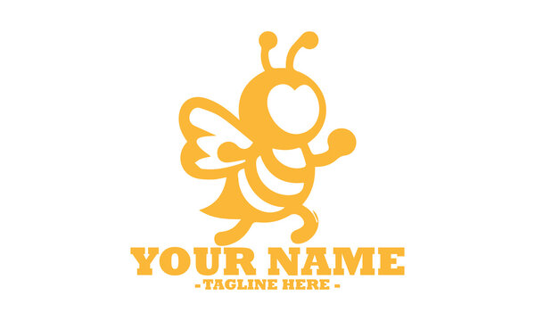 bee with honey logo vector graphic. vector illustration of a detailed bee honey, cute bee vector and bee logo design