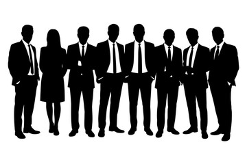 Business team silhouettes professional corporate