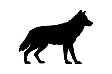 Wolf silhouette vector illustration animal art