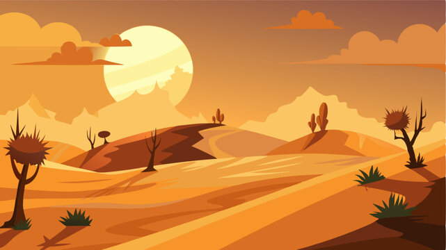 The sun casts long shadows across the windswept desert where spindly bushes cling to the ground and provide refuge for creatures tough enough to survive in this harsh environment.