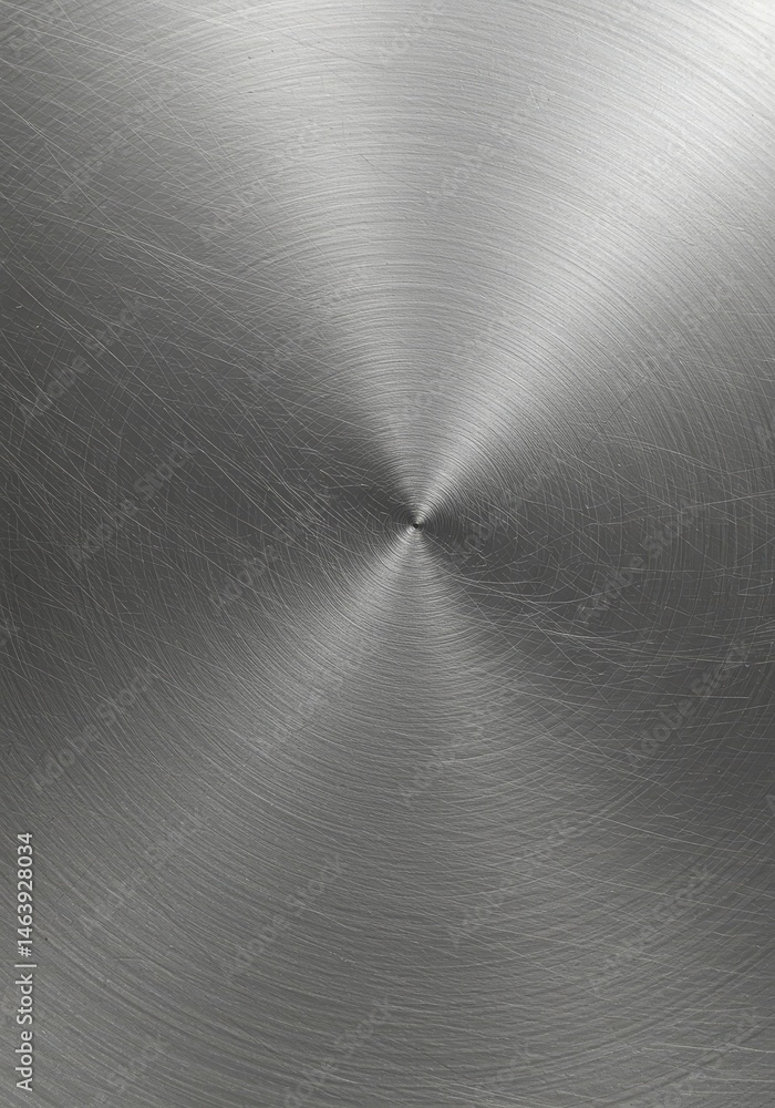 Poster grayscale metal texture with circular brushed pattern background