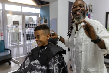 Fun interactions at the barber shop