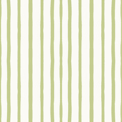 Seamless pattern with uneven green stripes