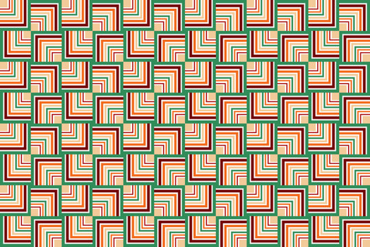 Vintage pattern overlapping vector seamless in art deco style modern abstract textures repeating geometric tiles from striped elements 