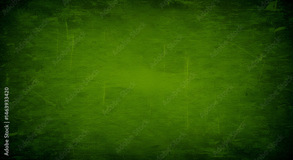 Poster green grunge abstract background texture with dark vignette effect