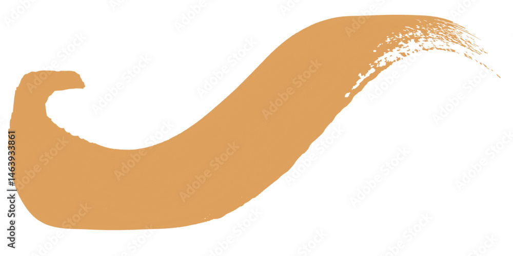 Poster modern wavey brush stroke elegantly across a white background, creating a simple and abstract design