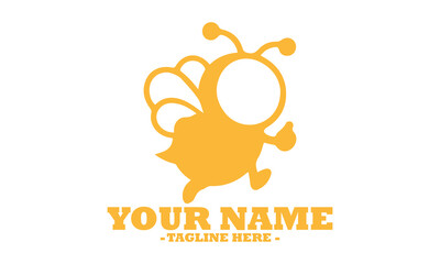bee with honey logo vector graphic. vector illustration of a detailed bee honey, cute bee vector and bee logo design