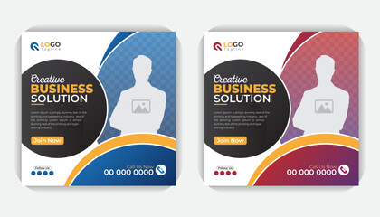 Unique and stylish square web banner for social media post template design, Facebook Post, Instagram Post template 
