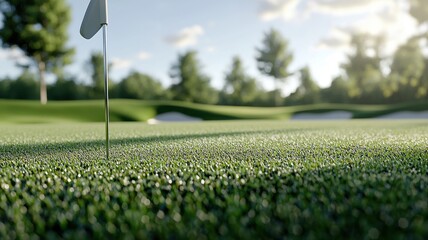 Beautiful Golf Course Landscape at Sunrise landscape sunrise golf sunset morning light evening light