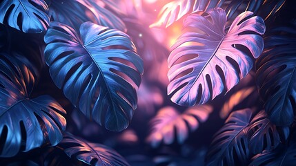 Naklejka premium floral leaf background with modern colors.