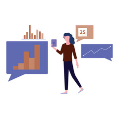 Business intelligence :Vector Icon which can easily modify or edit