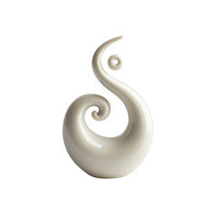 Fototapeta premium Elegant White Ceramic Spiral Sculpture - Modern Home Decor