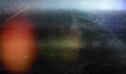 Noise scratch. Old film. Gray blue red color vintage dust grain texture analog tv defect stained...