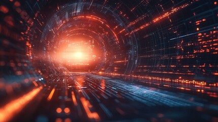 Obraz premium Futuristic AI-driven energy management system optimizing the use of wind and solar power 