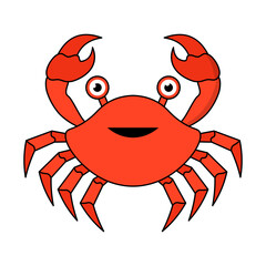 Crab Flat Illustration