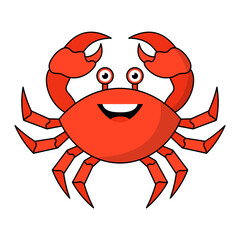 Crab Flat Illustration
