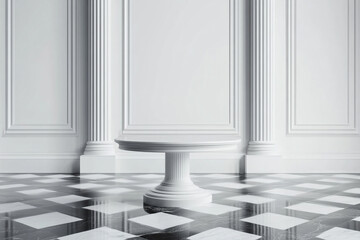 Elegant White Table Classic Interior Design