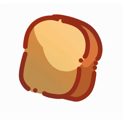 vector illustration of a sweet slice of bread on transparent background