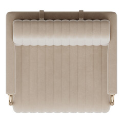 Contemporary Lounge Chair with Thick Cushions and Wooden Frame &ndash; Top View
