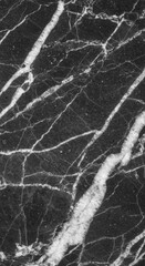 High Angle Shot of Black Marble Stone Texture with White Veins