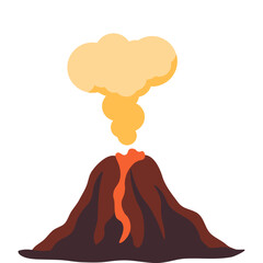 Volcano Flat Illustration