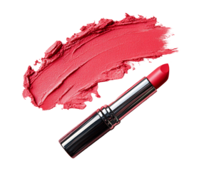 a lipstick and a smear of lipstick
