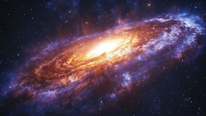 Obraz premium Spiral Galaxy in Deep Space.