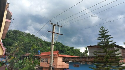 dark sky ahead of the rain