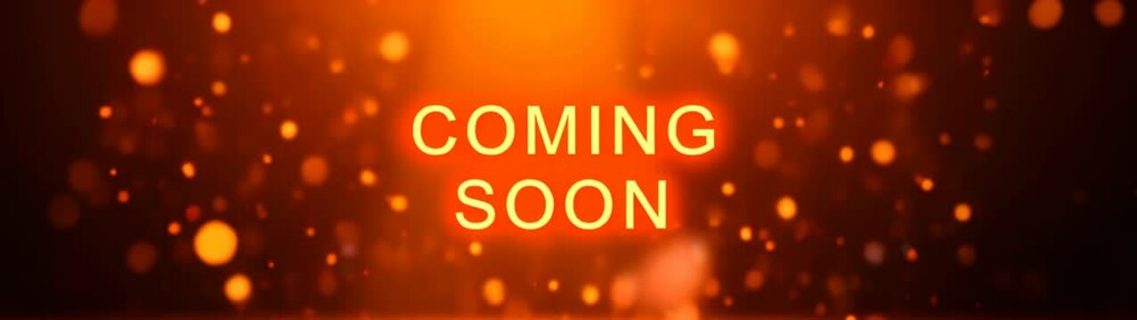 Neon sign that says coming soon