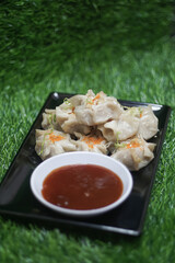 Delicious dimsum dishes. dimsum restaurant cuisine