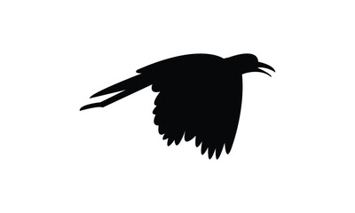 Fototapeta premium Flying African wattled lapwing bird Silhouette Design And Vector Illustration. 