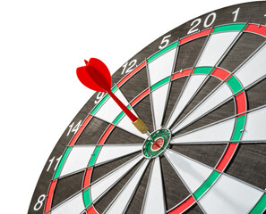 dart board with darts