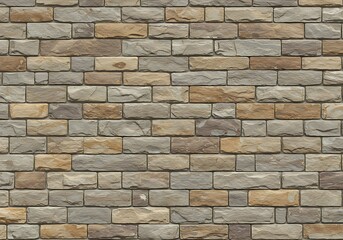 Fototapeta premium Stone Wall Texture, Beige, Brown, Gray Brickwork