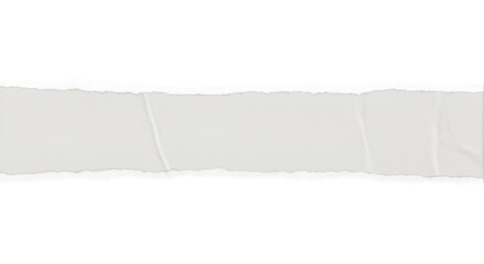 Torn paper strip floating against black