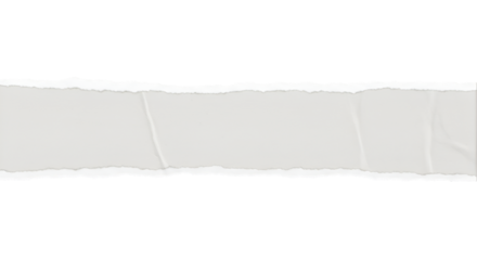 Torn paper strip floating against black