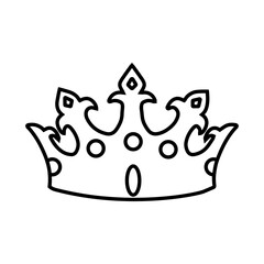 Crown vector icon. King illustration sign. Queen symbol. monarchy mark.