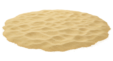 Wavy sand mound rests softly