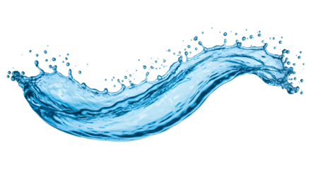 Wavy Water Bursting into the Air