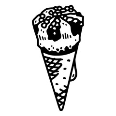 sweet treat cone vector design