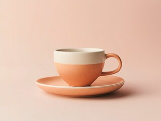 Obraz premium Peach Coffee Cup