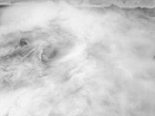 Top view of smoke from dry ice. white smoke floating air background