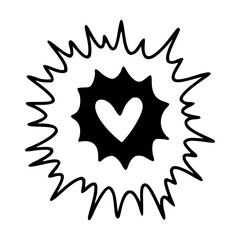 heart bursting with energy vector