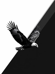 Fototapeta premium eagle on black