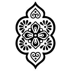 abstract geometric flower element