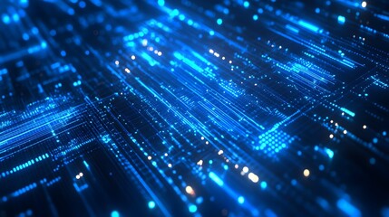 Obraz premium Abstract digital network design, glowing blue lines.