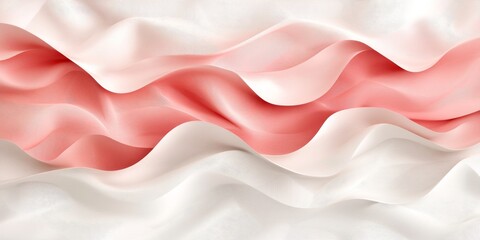 Abstract Flowing Waves of Soft Pink and White Fabric A Nature-Inspired Design Background