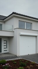 Naklejka premium Modern House Exterior Architecture Residential Building Real Estate