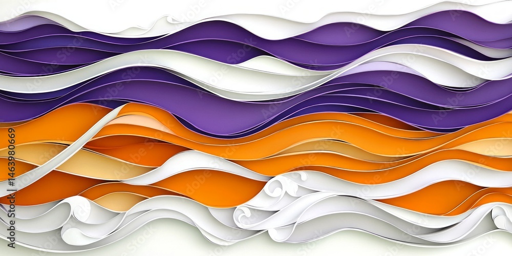 Poster abstract wave pattern with layers of color