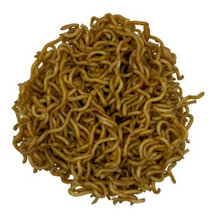 Close-up shot of cooked noodles