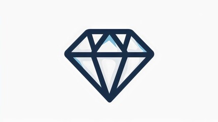 A diamond is drawn in blue and white